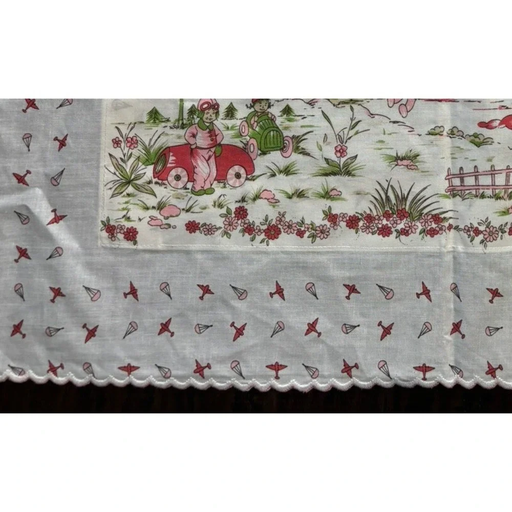 1940s Military Paratrooper Childrens Twin Fitted Sheet Pillow Sham Parachute
